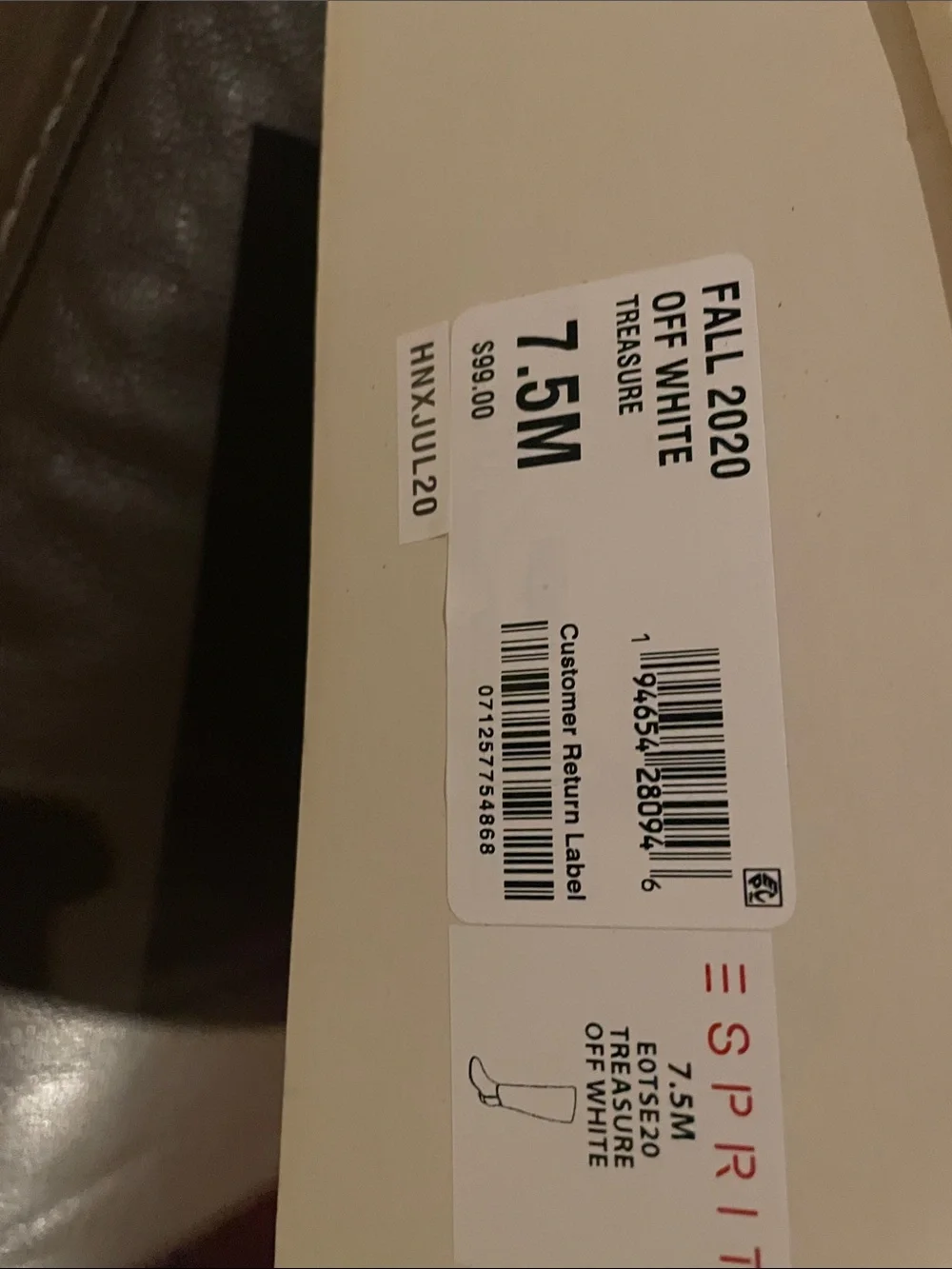 Esprit Tall White Knee Boots with Side Zip